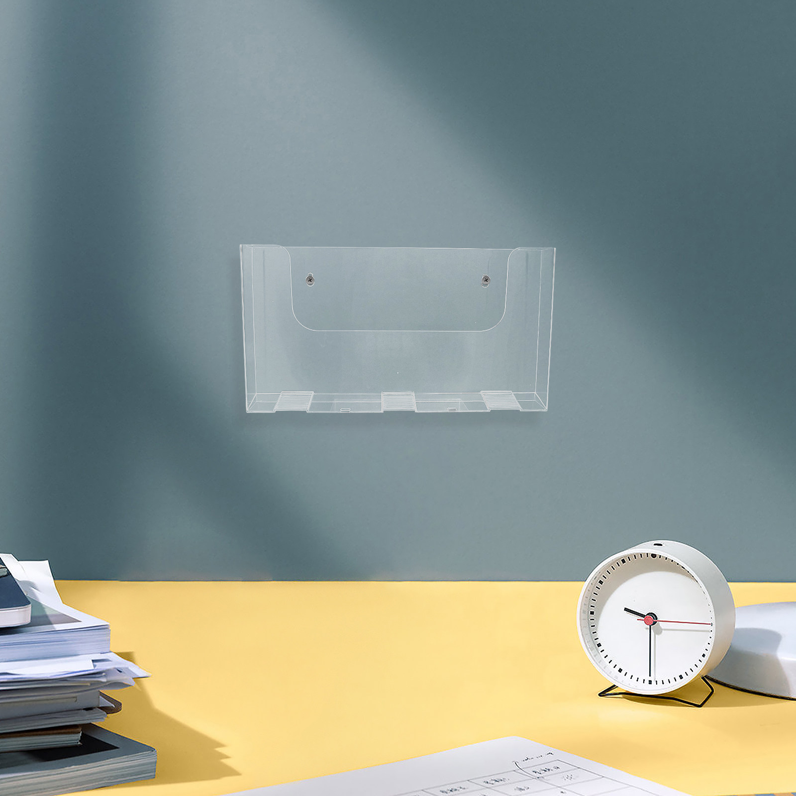 Magazine Holder Rack - Rak Penyimpanan Dokumen Akrilik untuk Dinding,