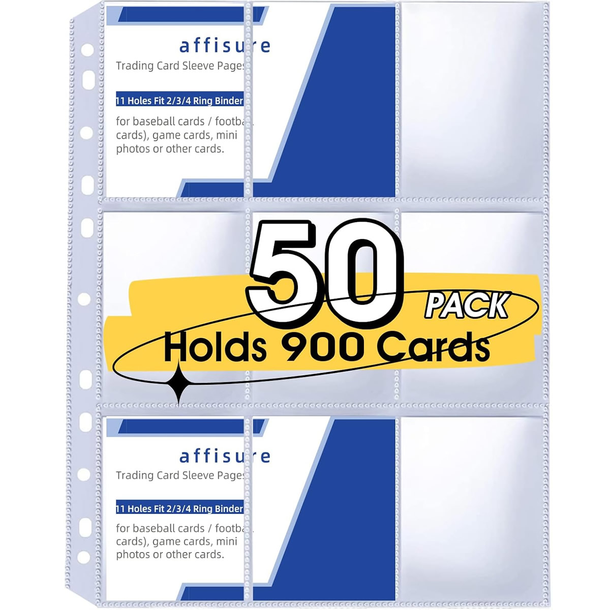 Card Index Box - 50 Paket 9 Kantong Pelindung Kartu,