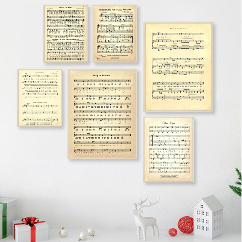 Ink Blotter Paper - Poster Musik Lembaran CAROLS Natal dan