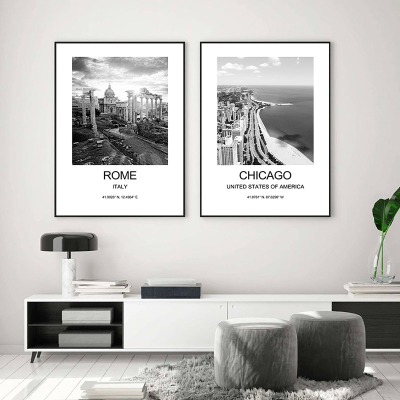 Poster Kota New York London Pa - Ink Blotter Paper ulasan dan harga